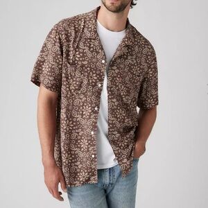Levi's Brown Paisley Button Down Casual Shirt